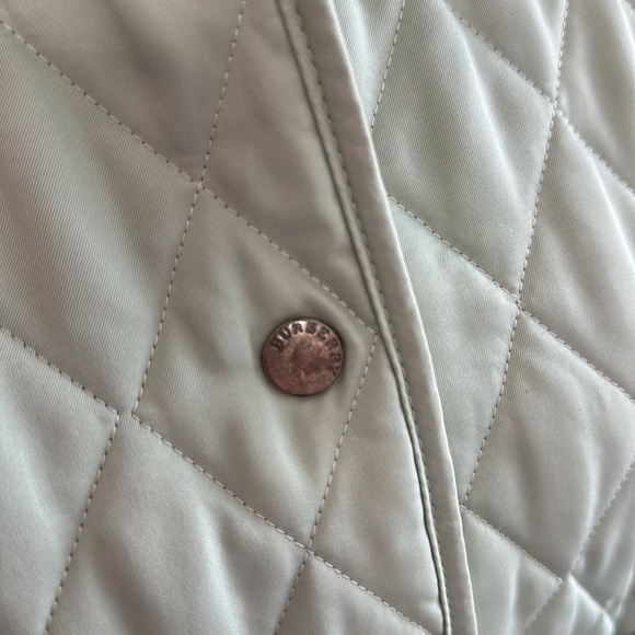 Lightly Worn Burberry Quilted Jacket With Snaps, Authentic Mint Green, S - Picture 5 of 11